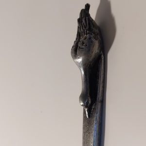 Vintage Metzke Pewter cheese/Pate spreader goose landing